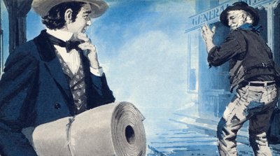 Levi Strauss, tuval rulosunu taşıyor, San Francisco